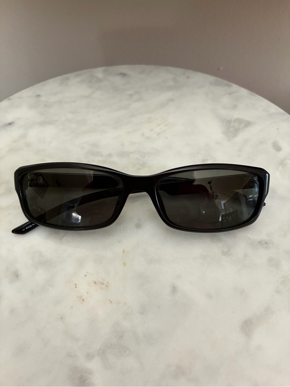Christian Dior Black Rectangular Sunglasses